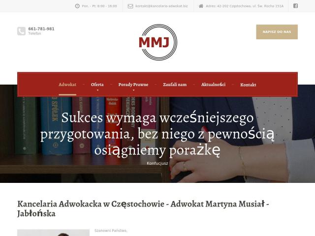 Zobacz Kancelaria Adwokacka Martyna Musiał-Jabłońska